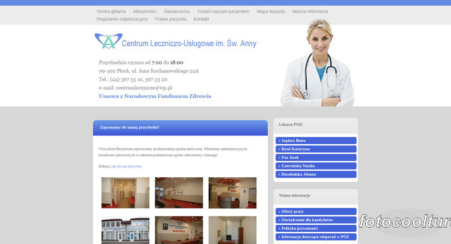 CENTRUM LECZNICZO USŁUGOWE IMIENIA ŚWIĘTEJ ANNY SP Z O O